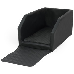 Transporteur de voiture pour le chien - lit de coffre avec matelas 55x100 cm et ceinture de sécurité